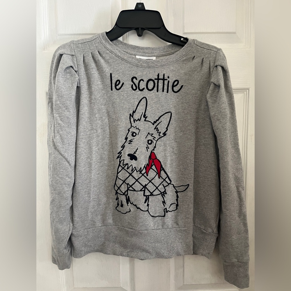 Cute Gray Scottie Dog Sweater size PM